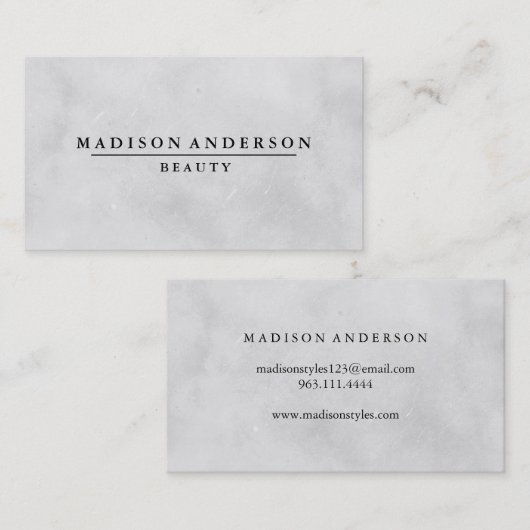 Moderne Eenvoudige & Klassieke Schoonheid Visitekaartje (Voorkant / Achterkant)