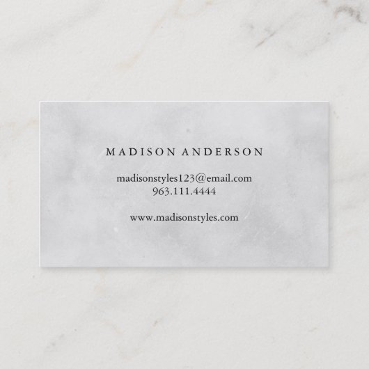 Moderne Eenvoudige & Klassieke Schoonheid Visitekaartje (Achterkant)