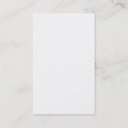 Moderne, eenvoudige, kleine, minimale, witte tapij visitekaartje (Achterkant)