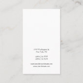 Moderne eenvoudige, kleine, rode, kleine roodwitte visitekaartje (Achterkant)