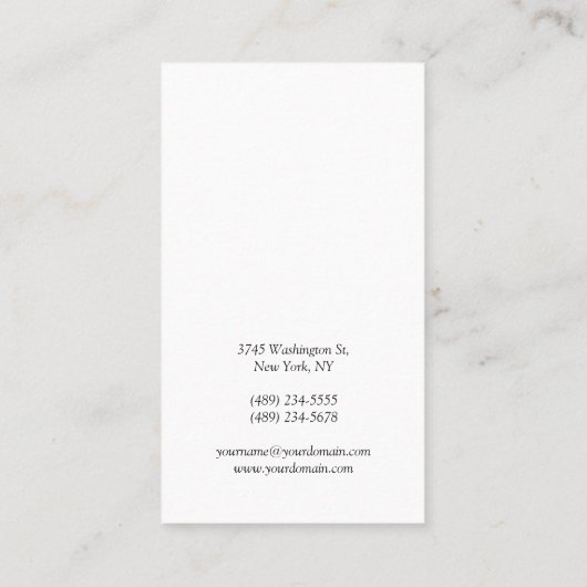 Moderne eenvoudige, kleine, rode, kleine roodwitte visitekaartje (Achterkant)