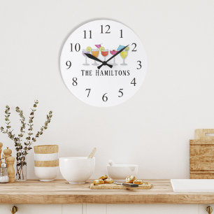 Moderne, eenvoudige, kleurrijke Cocktail-Drinken Grote Klok