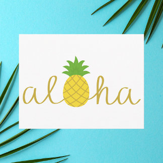 Moderne Eenvoudige Kleurrijke Eiland Aloha Briefkaart