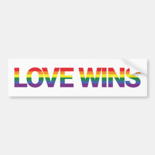 Moderne, eenvoudige, kleurrijke, levendige liefdes bumpersticker