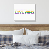 Moderne, eenvoudige, kleurrijke, levendige liefdes canvas afdruk (Insitu (Slaapkamer))