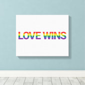 Moderne, eenvoudige, kleurrijke, levendige liefdes canvas afdruk (Insitu (Houten vloer))