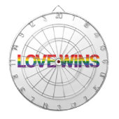 Moderne, eenvoudige, kleurrijke, levendige liefdes dartbord (Voorkant)