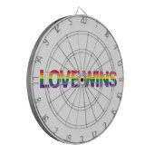 Moderne, eenvoudige, kleurrijke, levendige liefdes dartbord (Voorkant Links)