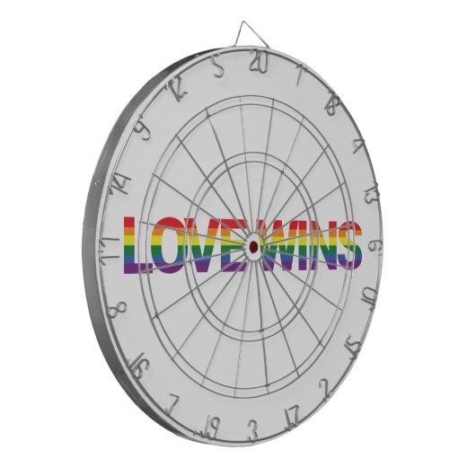 Moderne, eenvoudige, kleurrijke, levendige liefdes dartbord (Voorkant Links)