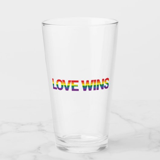 Moderne, eenvoudige, kleurrijke, levendige liefdes glas (Voorkant)
