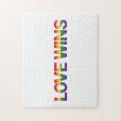 Moderne, eenvoudige, kleurrijke, levendige liefdes legpuzzel (Verticaal)