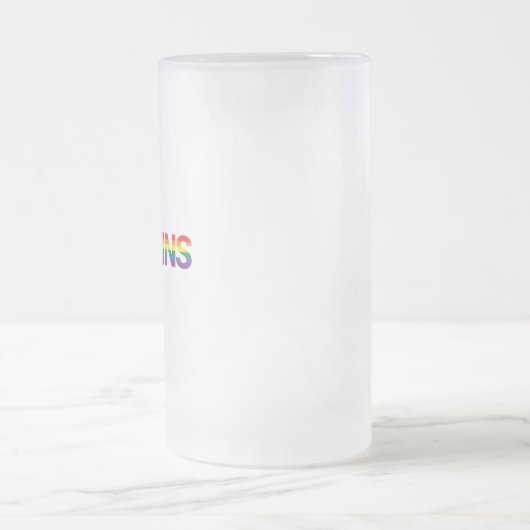 Moderne, eenvoudige, kleurrijke, levendige liefdes matglas bierpul (Center)