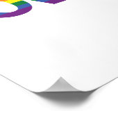 Moderne, eenvoudige, kleurrijke, levendige liefdes poster (Hoek)