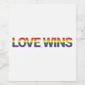 Moderne, eenvoudige, kleurrijke, levendige liefdes wijn etiket (Enkel label)