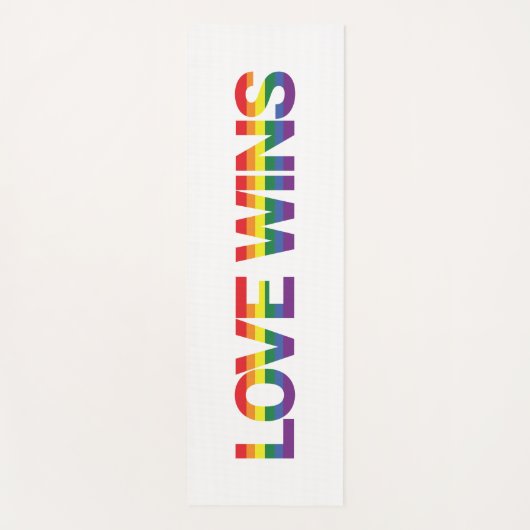 Moderne, eenvoudige, kleurrijke, levendige liefdes yogamat (Voorkant)