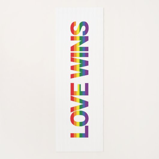 Moderne, eenvoudige, kleurrijke, levendige liefdes yogamat (Achterkant)