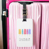 Moderne eenvoudige kleurrijke moderne zomer bagagelabel