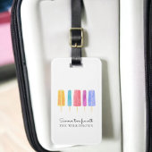 Moderne eenvoudige kleurrijke moderne zomer bagagelabel