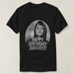 Moderne Eenvoudige Koele Aangepaste Foto Verjaarda T-shirt