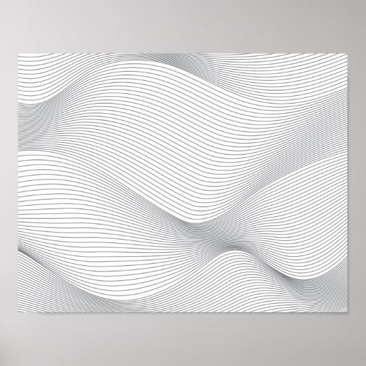 Moderne, eenvoudige, koele, abstracte bewegingsgol poster (Voorkant)