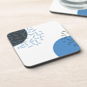 Moderne, eenvoudige, koele, abstracte, grafische v bier onderzetter (Linkerzijde)