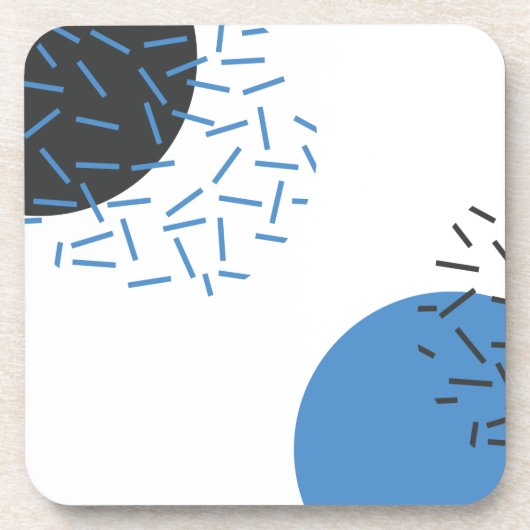 Moderne, eenvoudige, koele, abstracte, grafische v bier onderzetter (Voorkant)