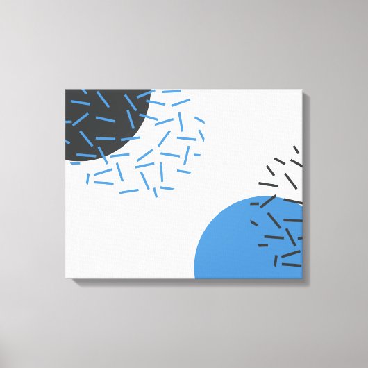 Moderne, eenvoudige, koele, abstracte, grafische v canvas afdruk (Voorkant)