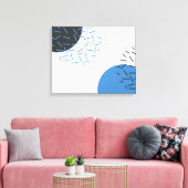 Moderne, eenvoudige, koele, abstracte, grafische v canvas afdruk (Insitu (Woonkamer))
