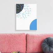 Moderne, eenvoudige, koele, abstracte, grafische v canvas afdruk (Insitu (Woonkamer))