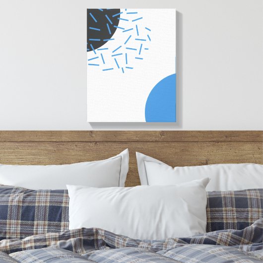 Moderne, eenvoudige, koele, abstracte, grafische v canvas afdruk (Insitu (Slaapkamer))