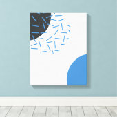 Moderne, eenvoudige, koele, abstracte, grafische v canvas afdruk (Insitu (Houten vloer))