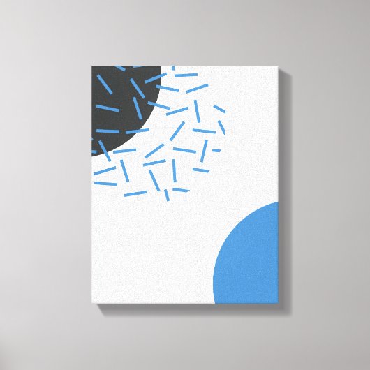 Moderne, eenvoudige, koele, abstracte, grafische v canvas afdruk (Voorkant)