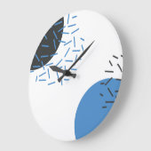 Moderne, eenvoudige, koele, abstracte, grafische v grote klok (Hoek)