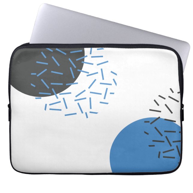 Moderne, eenvoudige, koele, abstracte, grafische v laptop sleeve (Voorkant)