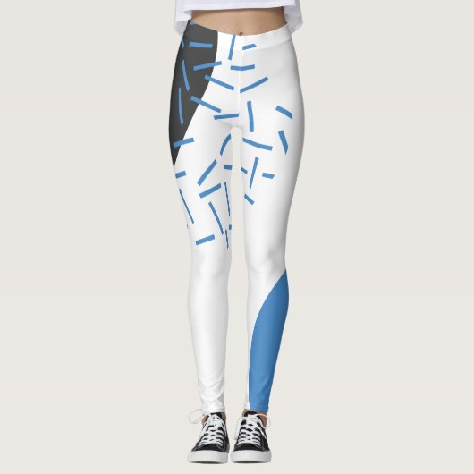 Moderne, eenvoudige, koele, abstracte, grafische v leggings (Voorkant)