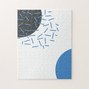 Moderne, eenvoudige, koele, abstracte, grafische v legpuzzel
