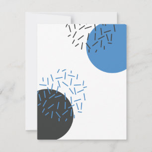 Moderne, eenvoudige, koele, abstracte, grafische v notitiekaartje