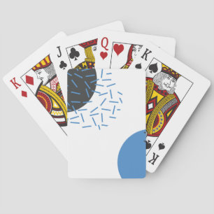 Moderne, eenvoudige, koele, abstracte, grafische v pokerkaarten