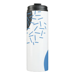 Moderne, eenvoudige, koele, abstracte, grafische v thermosbeker