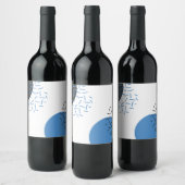 Moderne, eenvoudige, koele, abstracte, grafische v wijn etiket (Flessen)