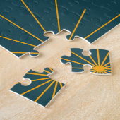 Moderne, eenvoudige, koele, trendy lichte abstract legpuzzel (Zijkant)