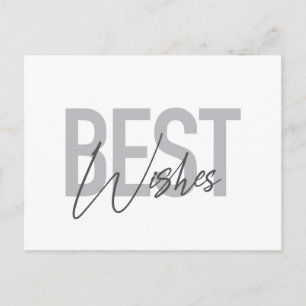 Moderne, eenvoudige, koele typografie van 'Beste W Briefkaart