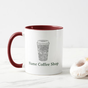 Moderne eenvoudige koffie Shop Loyalty Card Mok