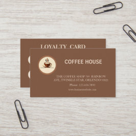 Moderne eenvoudige koffie Shop Loyalty Card Visitekaartje