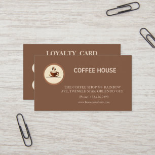 Moderne eenvoudige koffie Shop Loyalty Card Visitekaartje