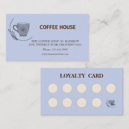 Moderne eenvoudige koffie Shop Loyalty Card Visitekaartje