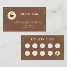 Moderne eenvoudige koffie Shop Loyalty Card Visitekaartje