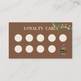 Moderne eenvoudige koffie Shop Loyalty Card Visitekaartje