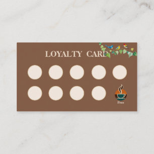 Moderne eenvoudige koffie Shop Loyalty Card Visitekaartje