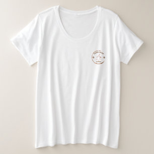 Moderne Eenvoudige koffie Thee cafe winkelnaam Grote Maat T-shirt